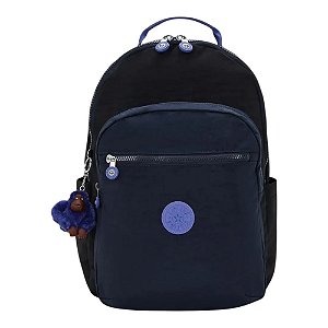 Mochila Kipling Seoul Escola Feminino True Block Azul
