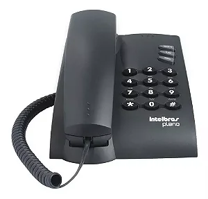 Telefone Pleno Intelbras Com Fio Preto