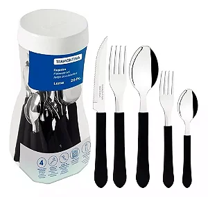 Faqueiro 20 Peças Leme Preto Tramontina