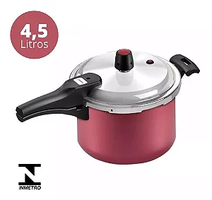 Panela De Pressão Panelux 4,5l Antiaderente Cereja