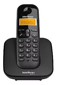 Telefone Sem Fio Intelbras Ts 3110 Preto Visor Luminoso Com Identificação de Chamadas