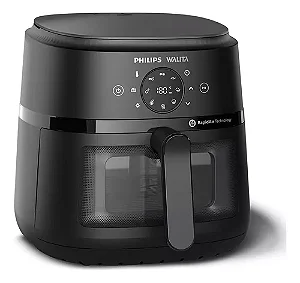Fritadeira Elétrica Airfryer Digital Philips Walita Série 2000xl 1700w 6,2 Litros Preta 110v