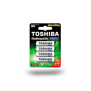 Pilha Recarregavel Aa 1,2v 2600mah Tnh6gae Toshiba - Com 4