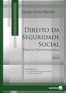 Livro Direito da Seguridade Social: Direito Previdenciário - Martins - Saraiva