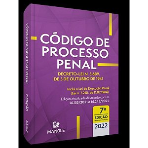 Livro Código de Processo Penal (mini) - Editora Manole