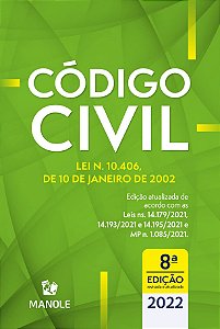 Livro Codigo Civil: Lei N. 10.406, de 10 de Janeiro de 2002 - Editora Manole