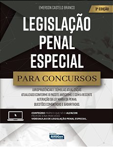 Livro Legislação Penal Especial Para Concursos - Castelo Branco - Alfacon