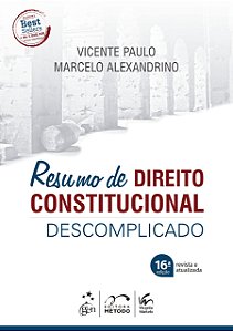 Livro Resumo de Direito Constitucional Descomplicado - Paulo/alexandrino