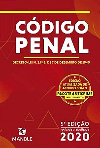 Livro Codigo Penal Decreto Lei n 2848 de 7 de Dezembro de 1940 - Manole