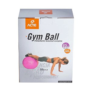 Bola Pilates 65cm, Rosa, Com Bomba de Ar, T9-RS, Acte Sports