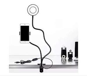 Ring Light De Mesa Anel Iluminador Led Suporte P/ Celular