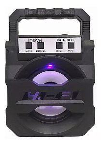 Mini Caixa de Som USB - Radio FM + Led