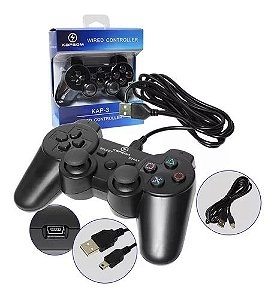 Controle Manete Joystick Com Fio Playstation 3 Ps3