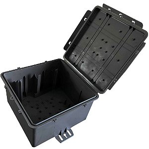 Caixa Hermética Plástica Preta Plus 25 X 25 X 15cm Multitoc