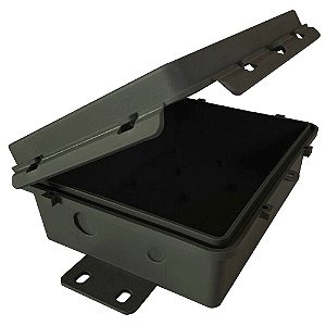 Caixa Hermética Plástica Preta Mini 17 X 13,5 X 6,5cm Multitoc