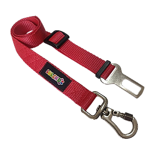 Cinto de Segurança Pet Colorido Luleko - Vermelho
