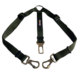 Cinto de Segurança Duplo Pet Colorido Luleko - Verde Escuro