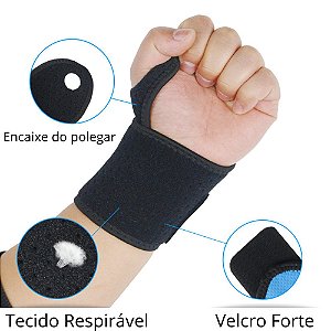 Munhequeira Pulso Para Tendinite Órtese Ajustável Neoprene