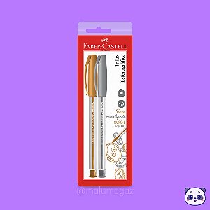 Caneta FABER-CASTELL Trilux c/ 2 (Ouro e Prata)