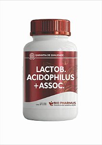 Lactobacillus acidophilus 370 milhões UFC + Lactobacillus rhamnosus 370 milhões UFC + Lactobacillus fermentum 370 milhões UFC + Inulina 500mg - Bio Pharmus