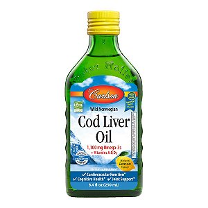 Carlson Cod Liver Oil / Óleo de fígado de bacalhau - Com 250 ml ou 500 ml