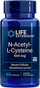 N-acetil-L-cisteína, 600 mg - 60 Cápsulas Vegetais