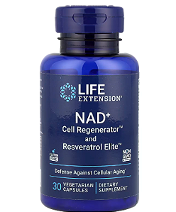 NAD+ Cell Regenerator and Resveratrol Elite, 30 cápsulas vegetarianas - Life Extension