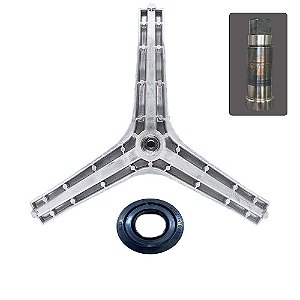 Kit Eixo Tripé Lava e Seca compatível Samsung DC97-14369D 15185A + Retentor