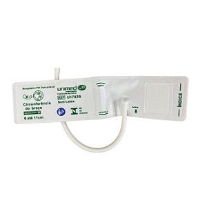 BRAÇADEIRA NEONATAL DESCARTAVEL 1 VIA - CONECTOR UNIVERSAL - TAMANHO 3 - 6-11 CM - UNIMED