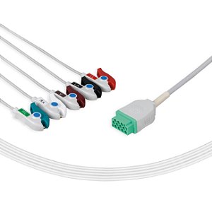 CABO DE ECG 5 VIAS - TIPO GARRA GE MARQUETTE  - UNIMED