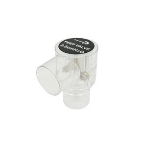VÁLVULA F-PEEP 2.5CM H2O COM CONECTOR, OD:22MM, COR PRETA - BY-BESMED