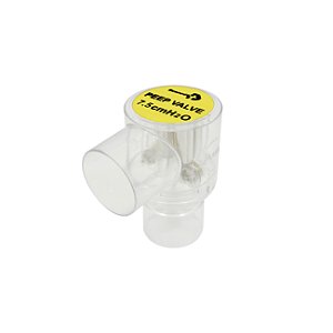 VÁLVULA F-PEEP 7.5CM H2O COM CONECTOR, OD:22MM, COR AMARELA - BY-BESMED