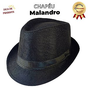 Chapeu Panama Malandro Preto