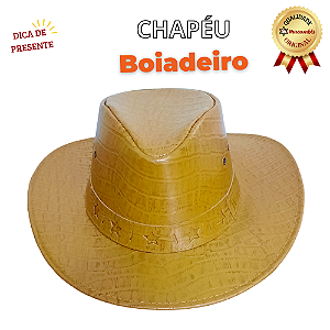 Chapéu Boiadeiro Couro Marrom Umbanda