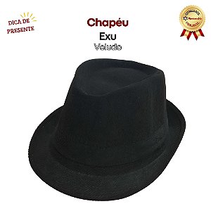 Chapeu Panama Malandro Preto Veludo