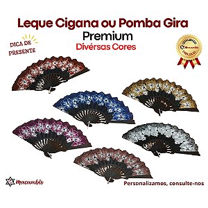 Leque Premium para Cigana ou Pomba Gira Diversas Cores Macumbis