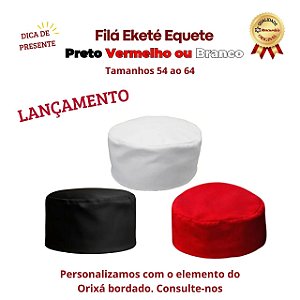 Filá Eketé Equele Branco Preto Vermelho Umbanda Candomblé