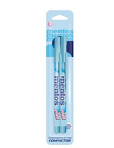Blister Caneta Esferográfica Pop Mentos c/2 und Compactor