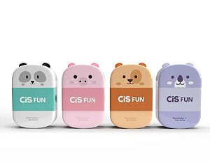 Apontador com depósito e borracha Cis Fun