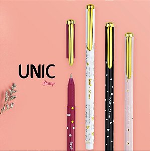 Caneta Esferográfica Unic Stamp 0.7mm Tinta Azul BRW