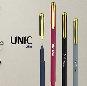 Caneta Esferográfica Unic Slim 0.7mm Tinta Azul BRW