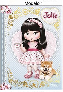 Caderno Brochura Capa Dura Colegial Jolie 80 Folhas