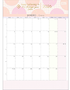 Calendário Planner de Mesa 2026 Tilibra Soho com Visão Mensal + Anotações para Decorar e Organizar