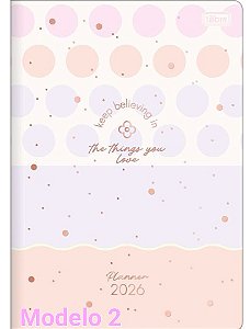 Planner 2026 Tilibra Soho Grampeado 17,8x25,4cm com Capa Flexível Metalizada e Visão Anual e Mensal