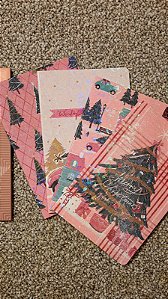 Caderneta Natalina A5 com 32 Folhas Pautadas Off White 80g/m²