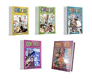 Coleção de Mangás One Piece Ed. Especial [3-1] Vols. 1 ao 5 - Eiichiro Oda (Em Português) +1 Brinde