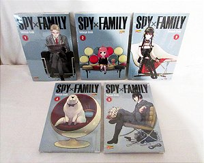Coleção Mangá Spy X Family Vols. 1 ao 5 (Em Português) KIT COMPLETO [LACRADOS] + 2 Brindes