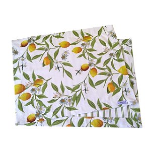 Jogo Americano Limão Siciliano Fundo Branco