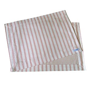 Jogo Americano Listra Rosa Fundo Rosa