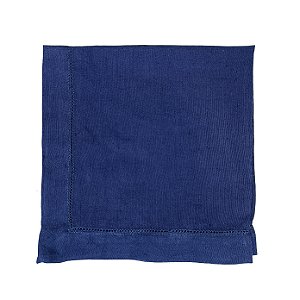 Guardanapo Linho Misto Azul Ponto Ajour 45x45